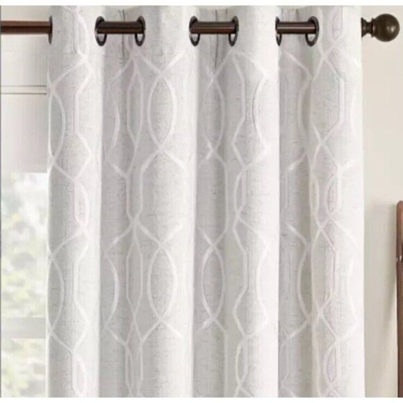 Eclispe Absolute Zero Fleece Lined Ambiance Lattice One Grommet Panel Light Gray - Picture 1 of 6